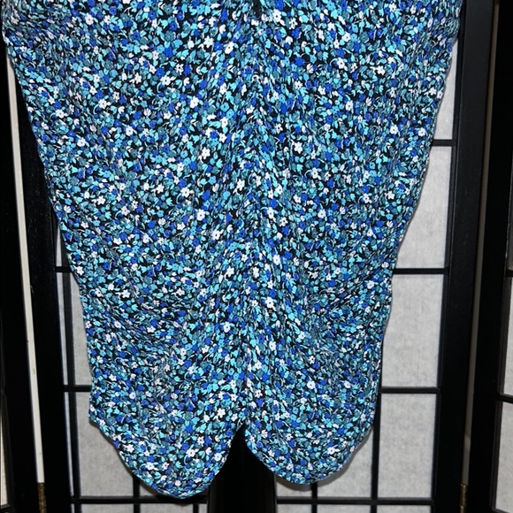 Zara Blue Puff Sleeve Sheath Dress - Picture 11 of 14